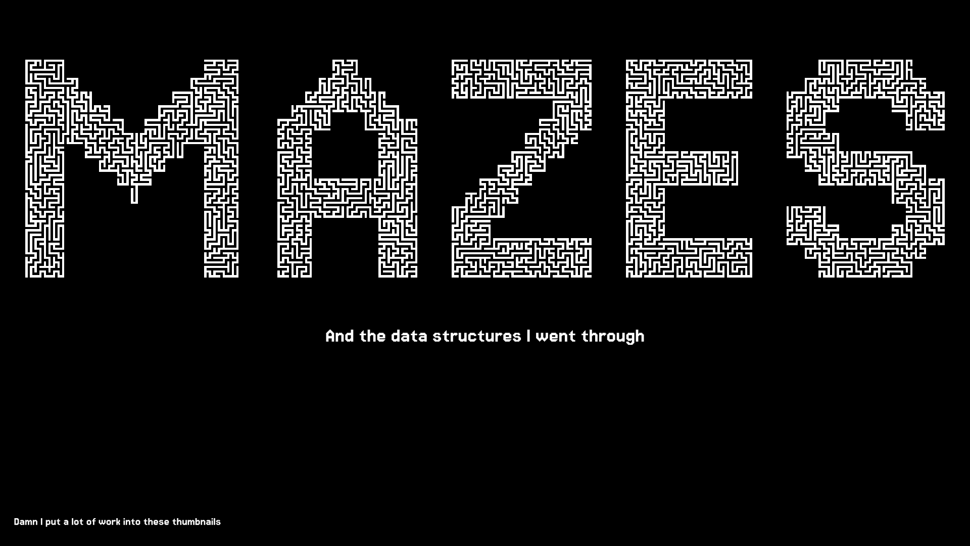 MAZE in large type with a maze through the letters